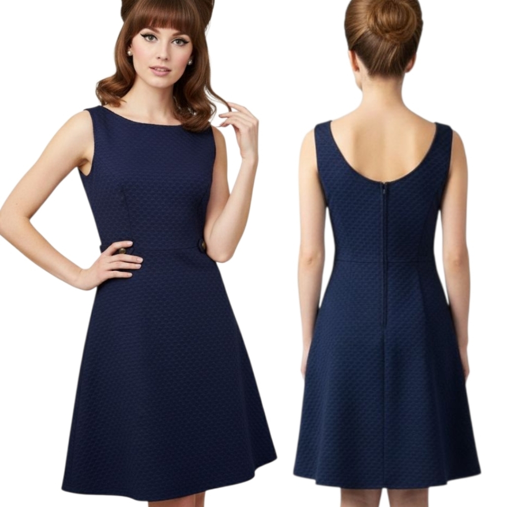 MODCLOTH Retro 1960s A-line Sleeveless Waffle Dress - Size M